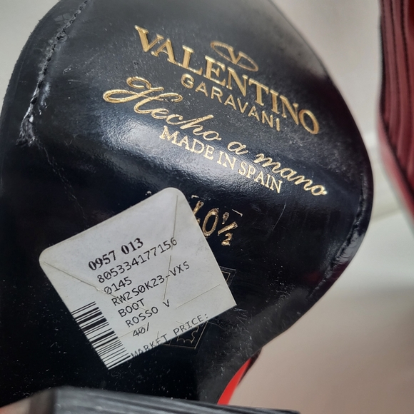 New Valentino Garavani Rockstud Leather Ankle Western Cowboy Boots NWT 10.5 US - Picture 16 of 16